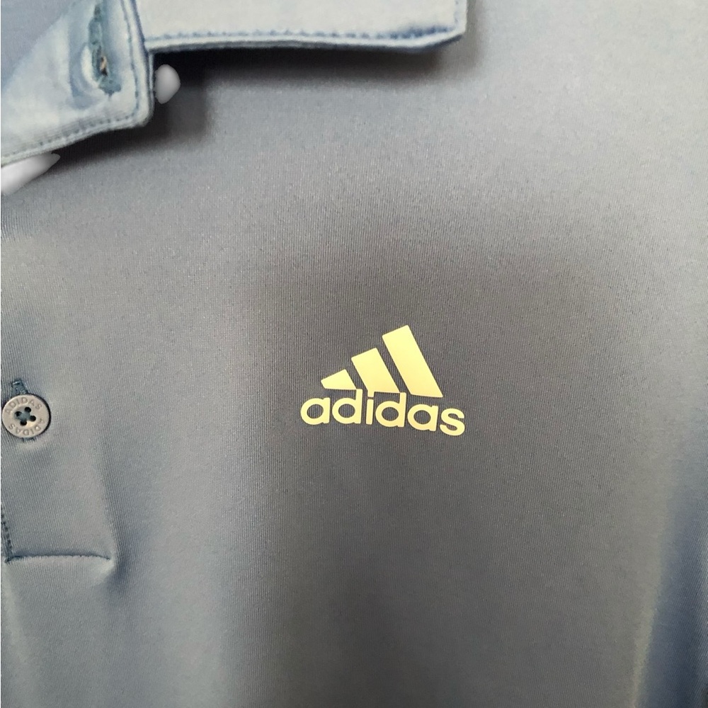 ADIDAS Golf Mens Performance Short‎ Sleeve Polo Shirt  Blue Sz Small - Picture 4 of 6